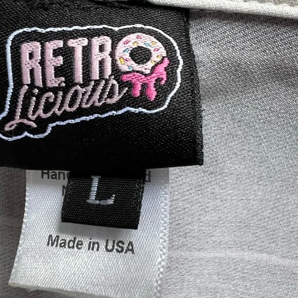 Retrolicious London Calling Dress Black and White Grid Print Dress size Large - Picture 4 of 10